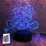 Mickey Mouse and Minnie Mouse Cartoon Figure 3D LED Night Light