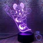 Mickey Mouse and Minnie Mouse Cartoon Figure 3D LED Night Light