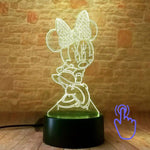 Mickey Mouse and Minnie Mouse Cartoon Figure 3D LED Night Light