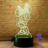 Mickey Mouse and Minnie Mouse Cartoon Figure 3D LED Night Light