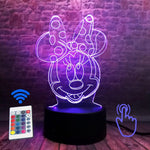 Mickey Mouse and Minnie Mouse Cartoon Figure 3D LED Night Light