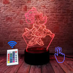 Mickey Mouse and Minnie Mouse Cartoon Figure 3D LED Night Light