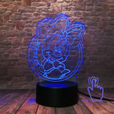 Mickey Mouse and Minnie Mouse Cartoon Figure 3D LED Night Light