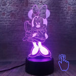 Mickey Mouse and Minnie Mouse Cartoon Figure 3D LED Night Light