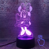 Mickey Mouse and Minnie Mouse Cartoon Figure 3D LED Night Light