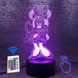 Mickey Mouse and Minnie Mouse Cartoon Figure 3D LED Night Light