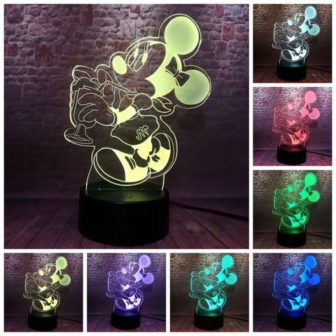 Trumpet Minnie Figuras 3D LED Night Light