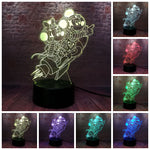 Rocket Mickey and Minnie Figuras 3D LED Night Light