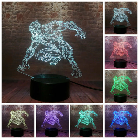 Marvels Black Panther Figure Model 3D LED Night Light