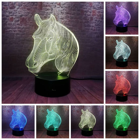 Horse Model 3D LED Night Light