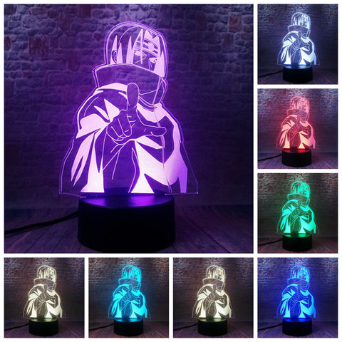 Naruto Uchiha Itachi Anime Figure Model 3D LED Night Light
