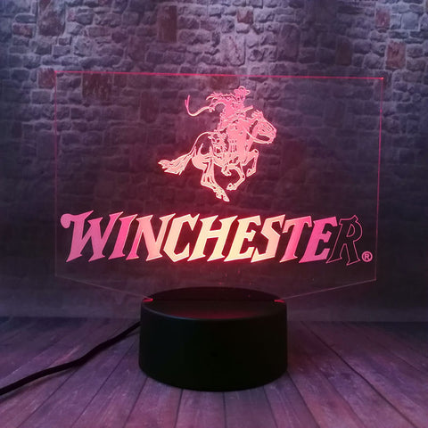 Winchester LOGO Model 3D LED Night Light