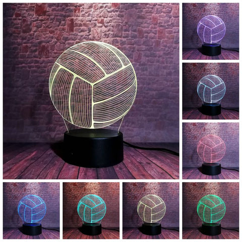 Luminous Volleyball Sport Model 3D LED Night Light