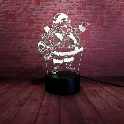 Santa Claus Figure 3D LED Night Light