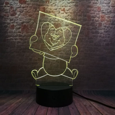 Winnie Bear Anime 3D LED Night Light