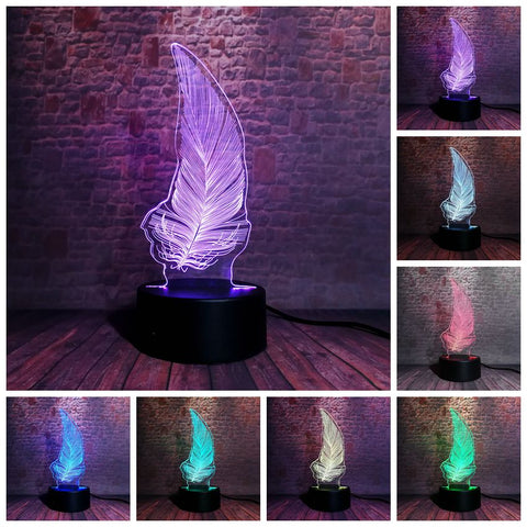 Animal Feather Model 3D LED Night Light