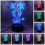 AC DC Music Figure 3D LED Night Light