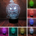 Pumpkin Skull Figure Model 3D LED Night Light