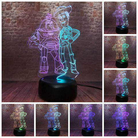 Toy Story 4 Anime Figure 3D LED Night Light