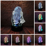 Star Wars R2-D2 Robot Model 3D LED Night Light