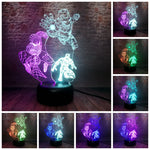 Floating Iron Man Spiderman Black Panther Figure 3D LED Night Light