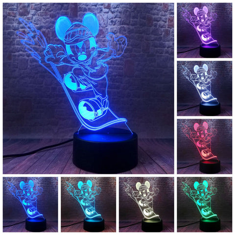 Mickey Mouse Figure 3D LED Night Light