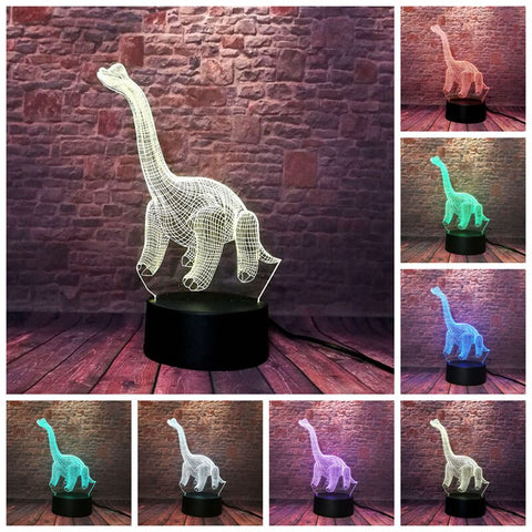 Dragon Apatosaurus Animal Model 3D LED Night Light