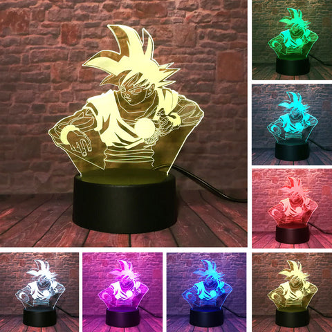 Dragon Ball Z Goku Anime Figure 3D LED Night Light