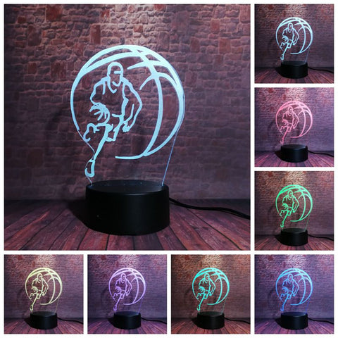 Luminous Basketball Sport Model 3D LED Night Light